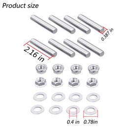Stainless Stud Nuts Kits Fit for 1989-2019 Dodge Cummins 5.9L & 6.7L Turbo Diesel Exhaust Manifold(Studs Bolts 304SS 304 Stainless Steel Gaskets 5266422 68)