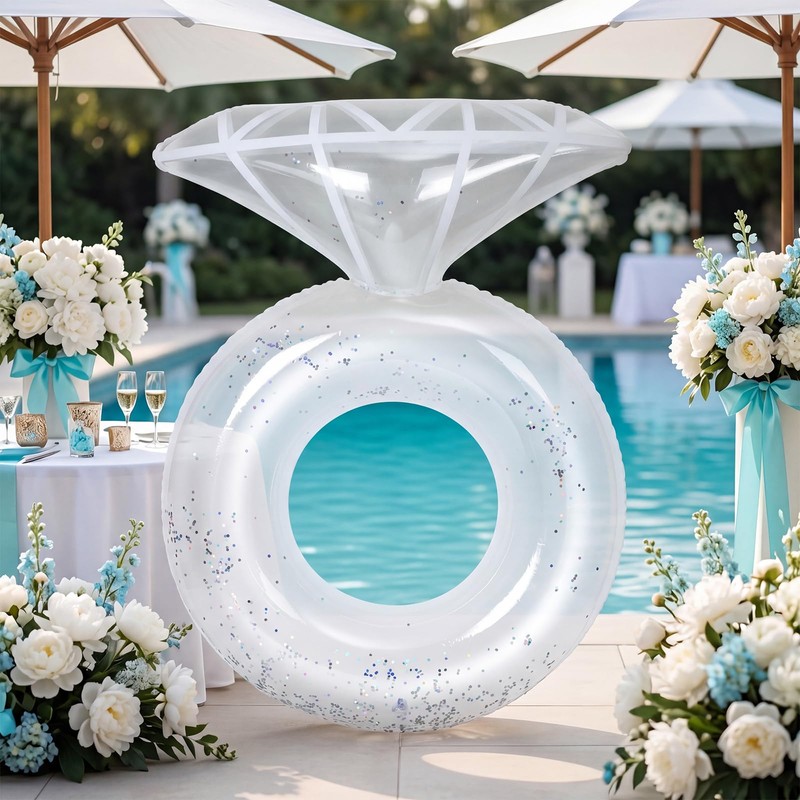 Bride Diamond Ring Pool Float Bachelorette Party Decoration Inflatable Engagement