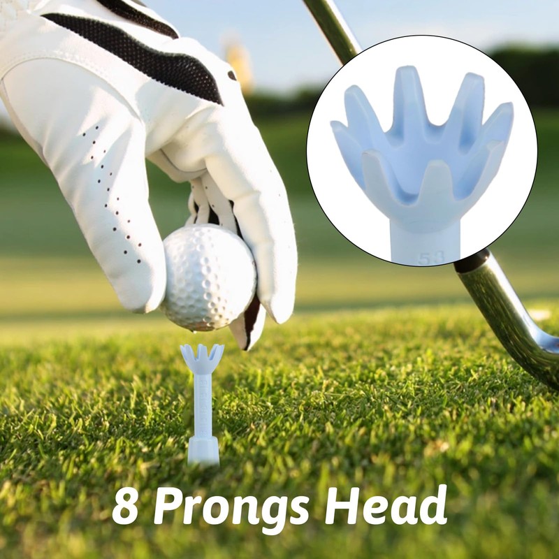 TIANXUAN 3 Pcs Golf Tees Height Adjustable Reusable Rubber Golf