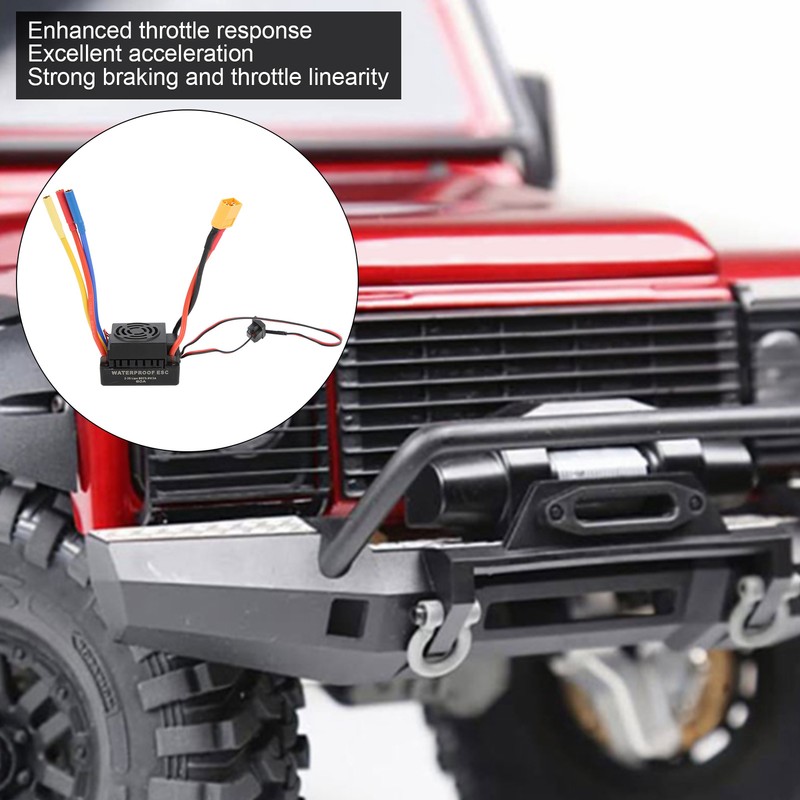 60A Waterproof Brushless ESC Electric Speed Controller for SCX10 1/10