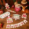Jetec 12 Pcs Christmas Tiered Tray Decorations Set Christmas Wooden