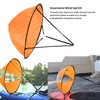 Wanjorlay Downwind Wind Sail Kit 42 inches Kayak Canoe Accessories,