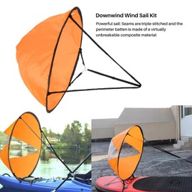 Wanjorlay Downwind Wind Sail Kit 42 inches Kayak Canoe Accessories, Easy Setup & Deploys Quickly, Compact & Portable