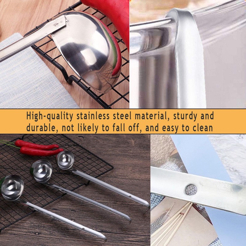 Markeny 4-Piece Stainless Steel Soup Ladle Set, 1 oz/2 oz/4