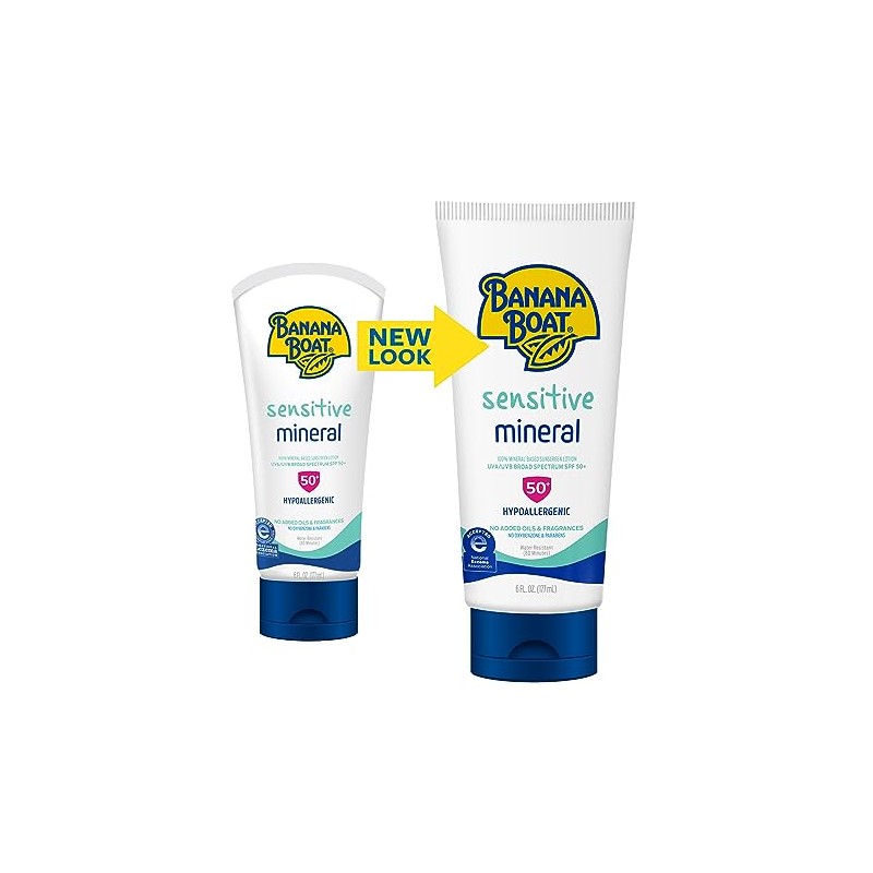 Banana Boat Simply Protect Sunscreen Lotion for Sensitive Skin, SPF