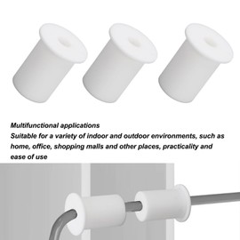 Greensen 10 Stück Wanddurchführung für Kabeldurchführungsset mit 1 Zoll Silikon Starlink-Kabelführungsset für Kabel (White)