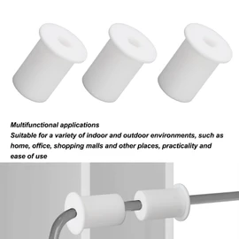 Greensen 10 Stück Wanddurchführung für Kabeldurchführungsset mit 1 Zoll Silikon Starlink-Kabelführungsset für Kabel (White)