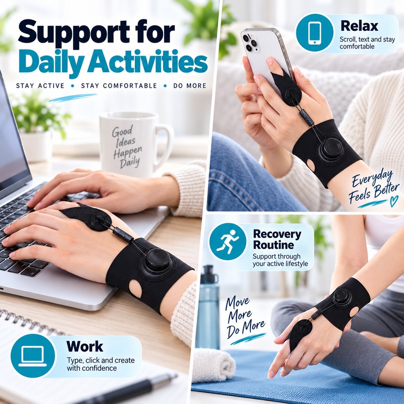 Adjustable Finger Splint – Knob-Control Support Brace for Index, Middle,