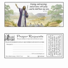 Bible Bookmarks, Prayer Request Cards for Churches - 100 Cards