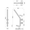 Gedotec Jupitar Coat Hook Stainless Steel Coat Hook Silver Matt