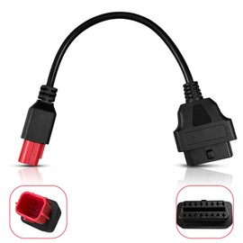 Obd2 Adapter Cable 16Pin to 6 pin OBD Diagnostic Cable,for Guzzi Kawasaki Suzuki Motorcycle 6 Pin OBD Diagnostic Cable,for Yamaha KTM 6 Pin Obd1 to Obd2 and Euro5 6-pin Connector