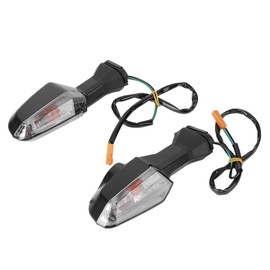 Motorcycle LED Turn Signal Indicator Lights Fit for KAWASAKI Kawasaki Z250 Z750R (Smoked Black)
