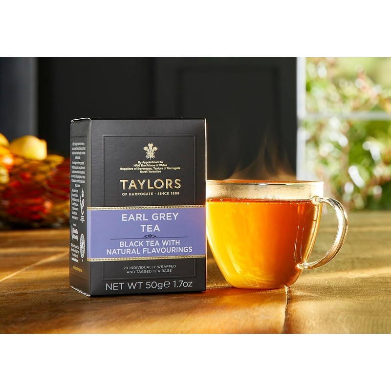Taylors of Harrogate Earl Grey, Black Tea, Individually Wrapped Bags,