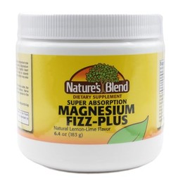 Nature's Blend Magnesium Fizz-Plus Lemon-Lime Flavor 6.4 oz Powder