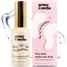 grace & stella Hyaluronic Acid Serum for Face 50ml – Award-Winning Anti-Aging Serum to Hydrate, Reduce Fine Lines & Wrinkles, Boost Collagen and Brighten Skin – Deep Hydration Acide Hyaluronique Formula**