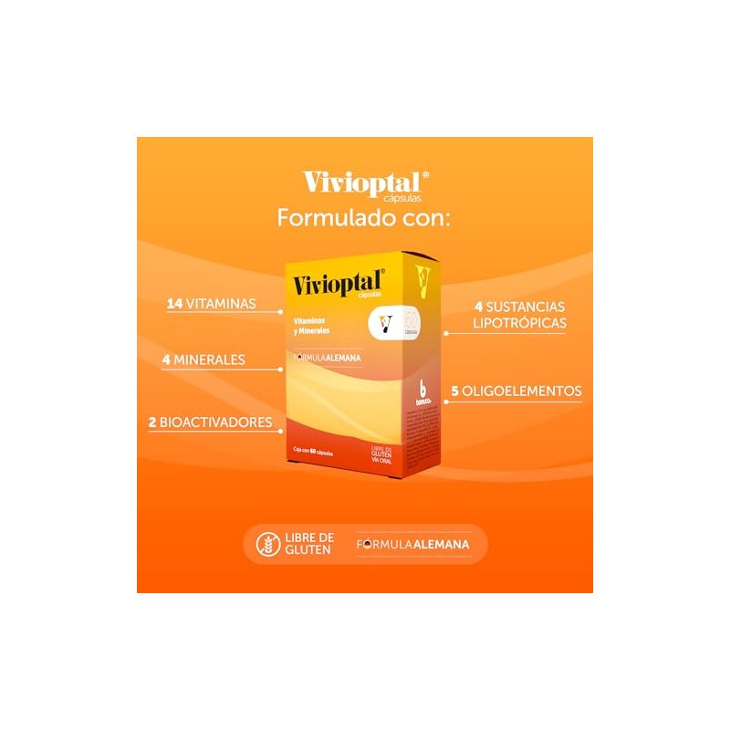 Vivioptal Multivitaminico, Caja con 60 Cápsulas