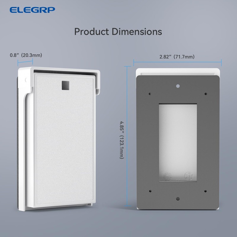 ELEGRP Vertical Outdoor Cover for Decotative Receptacles, Weatherproof Wall Plate,