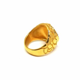 Fanshu Stainless Steel Jesus Cross Iced Out Gold Plated Religious Statement Ring with Cubic Zirconia Stones for Men Women Friends Gift Fashion Hip Hop Jewelry (8)