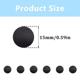 Ruidee 50g/1.76oz Metallic Foil Round Confetti (15mm) - Glitter Dot Sequins, Table Sprinkle Throwing Circles Confetti for Birthday Party, Wedding Decorations (YZX/Black)