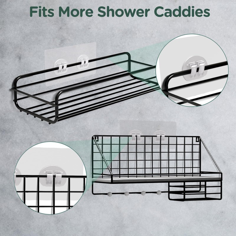 SMLBJUTE 10 Pack Shower Caddy Adhesive Replacement, Heavy Duty Waterproof