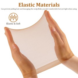 Pack of 2 Stretchable Breathable Wig Caps Nylon Hair Net Wig Cap Neutral Nude Hair Net Wig Net Wig Accessories