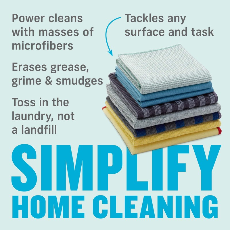 E-Cloth Home Cleaning Set, Premium Microfiber Cleaning Cloth, Household Cleaning