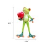 Dorlotou Frog Figurines Frog Statue Lady Frog Holding a Cocktail