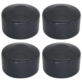 SKIR'CO Pack of 4 Fence Post Caps Round 60 mm Grey Plastic Caps for Round Fence Posts Fence Post Covers Anthracite Grey 7016