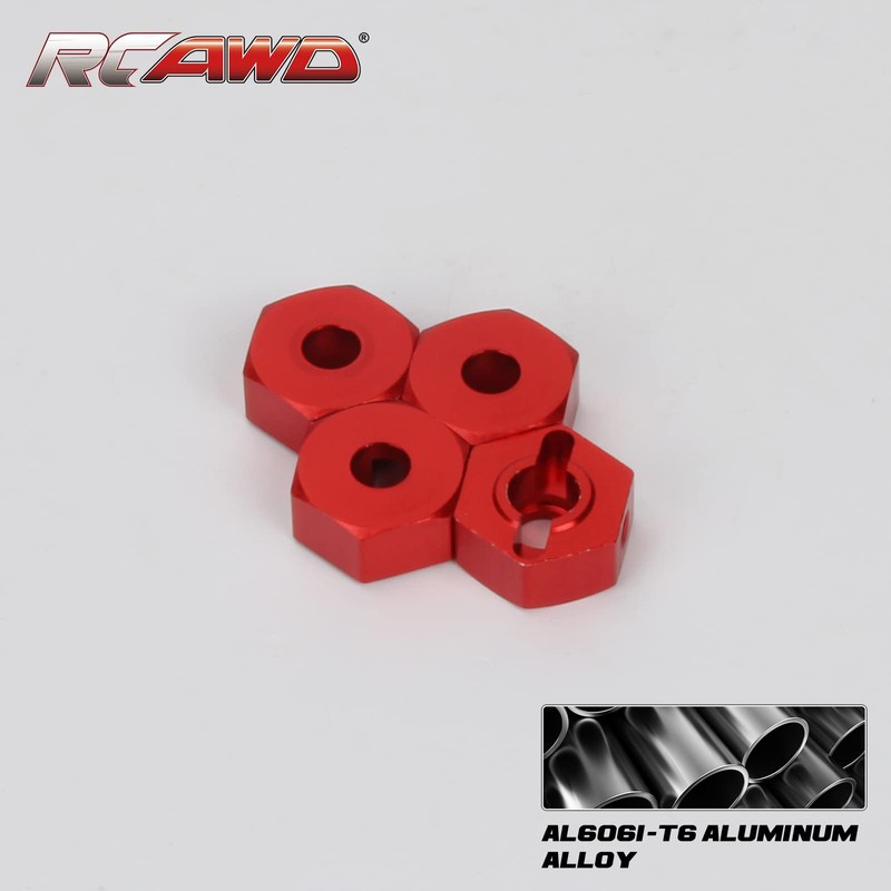 RCAWD Alloy 14mm Wheel Hex Hub Adapter for 1/10 ARRMA