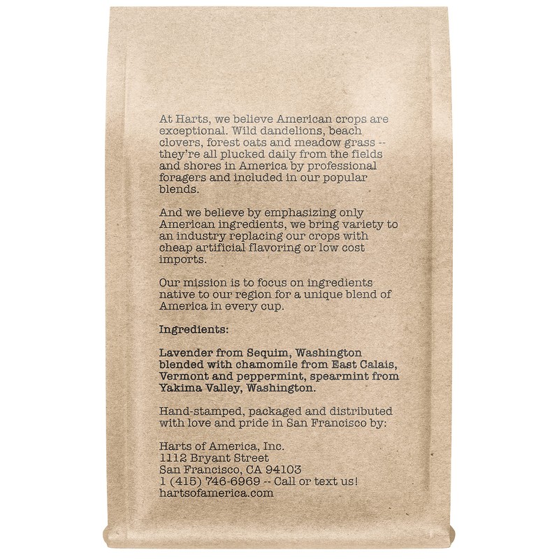 Lavender Chamomile Mint, 45-60+ Servings, Eco-Conscious Zip Pouch, Caffeine Free,