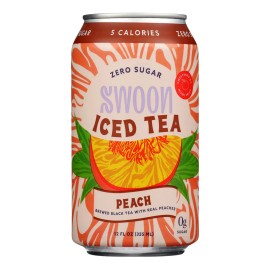 UD_Swoon Flavored Iced Tea Case of 12-Peach Zero Sugar Lemon & Green Tea Powder Instant Black Tea in Bottle