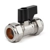 15mm Compression Lever Isolation Valve - Heavy Duty Brass Shut