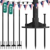 YITAHOME 4 Pack String Light Pole, 11ft 4-in-1 Outdoor String