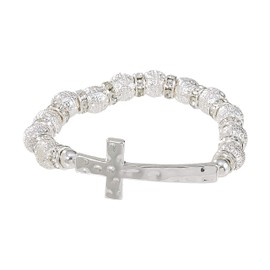 Madison Tyler Bracelet Collection Cross Bead Religious Prayer Beads Stretch Bracelet for Women Jewelry