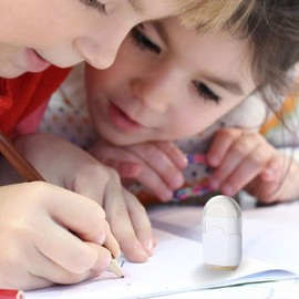 2 Pcs Manual Pencil Sharpener with Eraser Pencil Sharpener with Container Mini 2-in-1 Pencil Sharpener Manual Pencil Sharpeners for Kids Adults Student School Home Office Supplies (White)