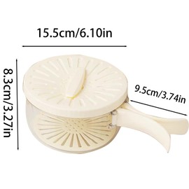 Multifunctional Fruit and Vegetable Washing Bowl, 2 Pieces Fruit Drain Basket, 3-in-1 Kitchen Colanders Bowl, Multifunctional Drip Basket with Lid and Foldable Handle, Suitable for Fruit and