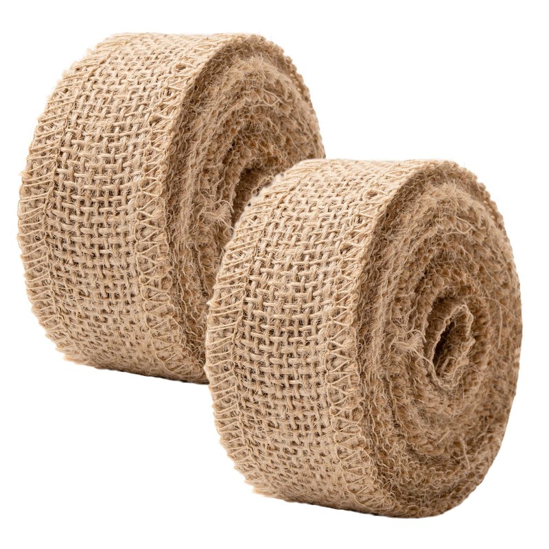 Burlap Fabric Roll - 10 Yards Natural Jute Fabric Ribbon