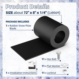 8” Universal Snow Plow Blade Flap for Kolpin & Polaris 48”-72” Blades