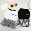Timoya 犬服 ワンピース 春夏 お姫様 ドレス スカート 可愛い チェック柄 袖なし