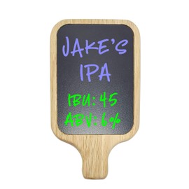 Beer Tap Handle with Premium Surface Chalkboard or White, Dry-Erase Marker Board. Works on all Beer Taps including Kegerator. Create your own custom tap handle.