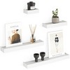 Ballucci Modern Ledge Wall Shelves, Set of 4 Wood Floating