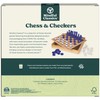 Mindful Classics, Chess Checkers Board Game Set with Bamboo Wooden