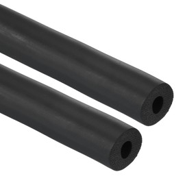 PATIKIL 8.5mm ID x 12mm OD x 1m Long Pipe Insulation Foam Tube, 2pcs Pipe Cover Wrap Roll EPDM Bar Tubing for Handle Grip Guitar Stand AC Units, Exercise Machine Handle, Black