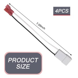 Arwrilt 4 PCS 72-7800 Car Speaker Connector, Door Speaker Wire Harness Adapter, Replacement for Honda Civic CRV Accord Acura Integra Models (Gray)