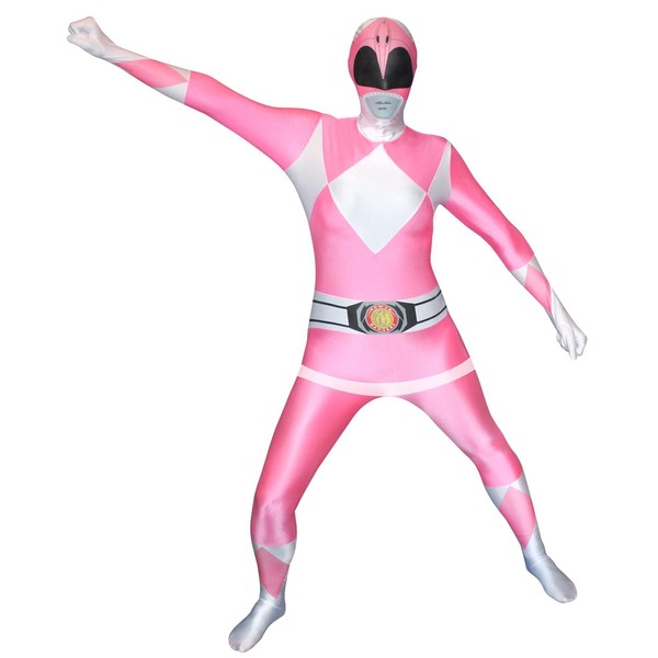 Morphsuits Men's Power Rangers Adult Sized Costume, Pink, XL UK
