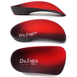 Dr. Foot's Plantillas ortopédicas de longitud 3/4, inserciones de soporte de arco alto para fascitis plantar de pies planos sobre pronación y dolor de pies (S (hombres 5-6 / mujeres 6-7))