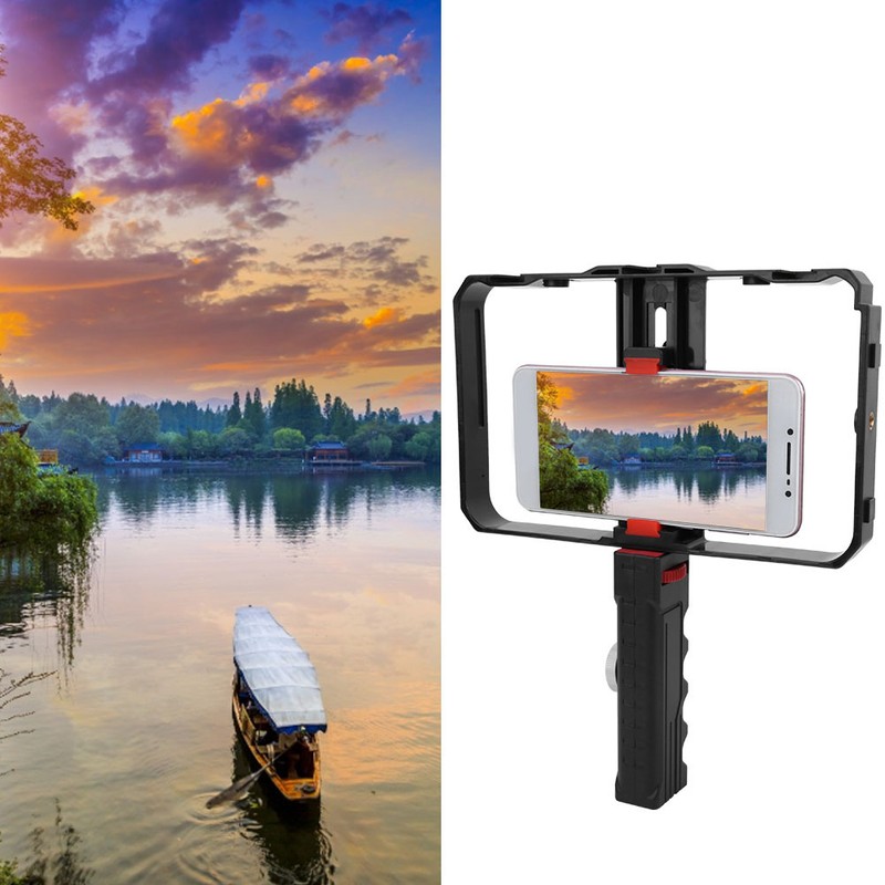 Universal Mobile Phone Handheld Cage Phone Stabilizer Live Shooting Follow