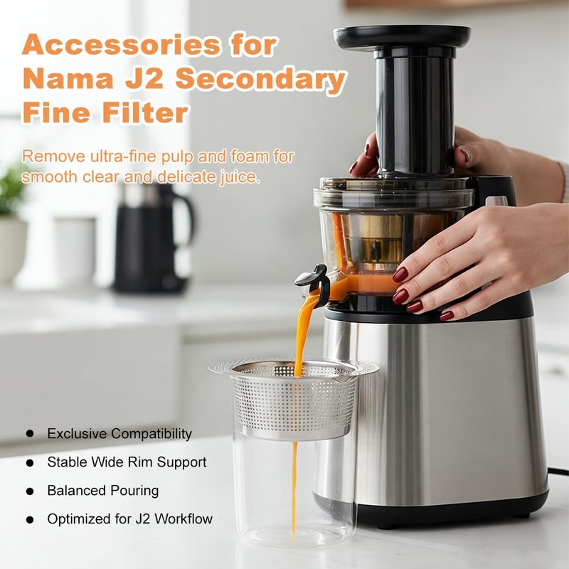 Juice Strainer for Nama J2 Cold Press Juicer, Fine Mesh