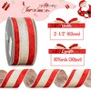 MAYREEL Red Crushed Velvet Ribbon Wired 2.5 Inch 10 Yards