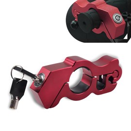 Titgoes Pack-1 Motorcycle Grip Brake Lock, 5-5/16" x 2-3/16" x 15/16" Alloy Anti-Theft Throttle Lock, Replacement Modification Accessories, Suitable for Motorcycles, Scooters, Bicycles, ATVs (Red)